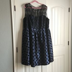 Modcloth Navy Polkadot Dress